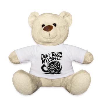 Funny Hissing Cat Coffee Love Design - Teddy Bear - white - Front