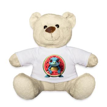 Melon turtle in the fruit core - Teddy Bear - white - Front