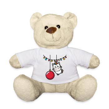 Ornement de Noël licorne de Noël - Nounours - blanc - Devant
