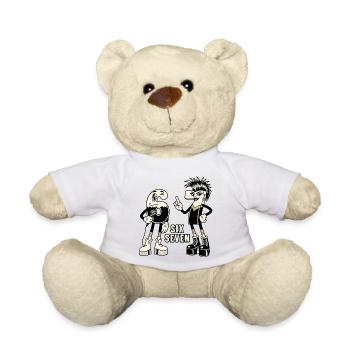 67 Six Seven meme Retro Rock Music Gift - Teddy Bear - white - Front
