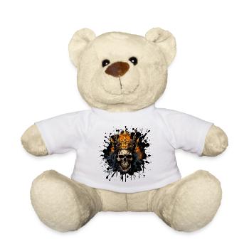King's Skull with Crown - Teddy Bear - white - Front