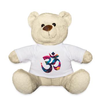 Buntes Om Symbol im Graffiti Style - Teddy - Weiß - Vorne