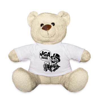Crâne de la fête de garçon JGA 2026 - Nounours - blanc - Devant