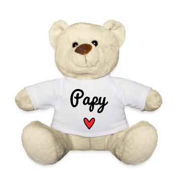 PAPY. PAPA. FÊTE DES PÈRES. BONNE FÊTE PAPA - Nounours - blanc - Devant