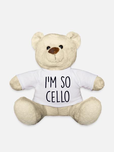 Cello Violine - Teddy - Weiß