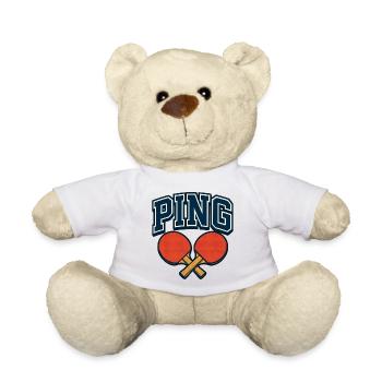 Ping Pong - Tennis de Table - Nounours - blanc - Devant