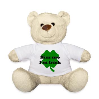 embrasse-moi, je suis irlandais - Nounours - blanc - Devant