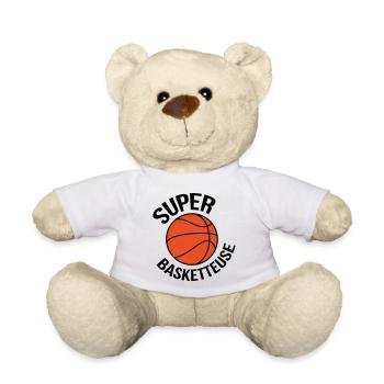 Super Basketeuse - Nounours - blanc - Devant