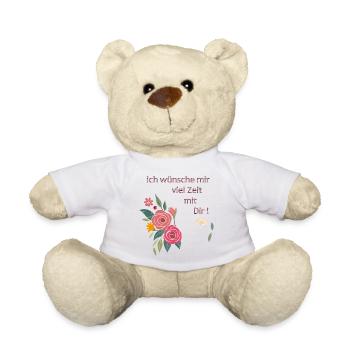 Je souhaite passer beaucoup de temps avec toi - Nounours - blanc - Devant