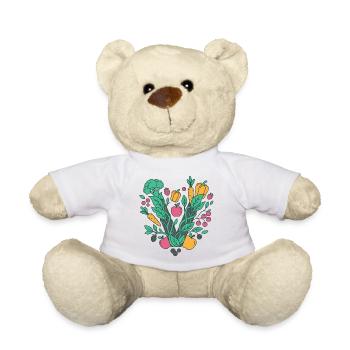 Frisches Garten-Gemüse Motiv - Teddy - Weiß - Vorne