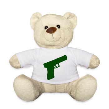 Pistole Waffe - Teddy - Weiß - Vorne