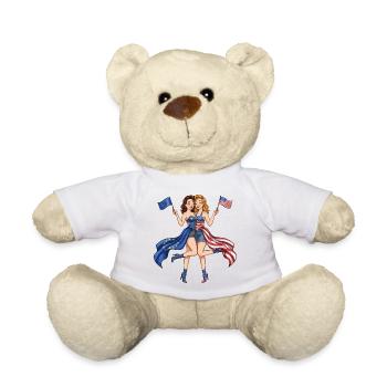 Friends of Europe and America - Teddy Bear - white - Front