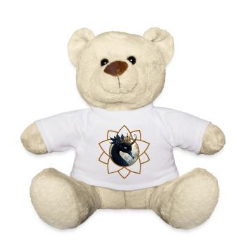 Peacock crowned in Dorado - Teddy Bear - white - Front