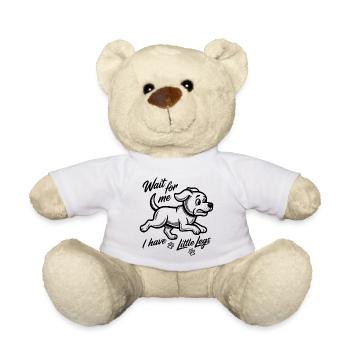 Wait for me I have little legs - Hund Gassi gehen - Teddy - Weiß - Vorne