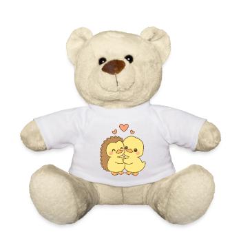 Duck Couple Valentine's Day - Teddy Bear - white - Front