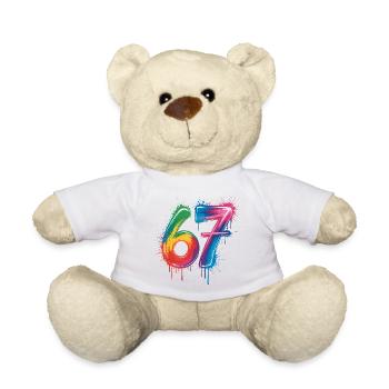 Sechs-Sieben-Farb-Spritzer - Teddy - Weiß - Vorne