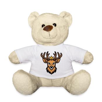 Deer Head Crown - Teddy Bear - white - Front