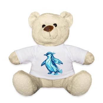 Water Penguin – Animal of Waves Penguin - Teddy Bear - white - Front
