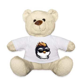 Cool Penguin Head Portrait with Sunglasses Skirt - Teddy Bear - white - Front