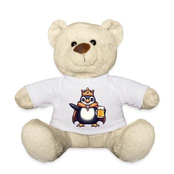 Penguin Beer King - Teddy Bear - white - Front