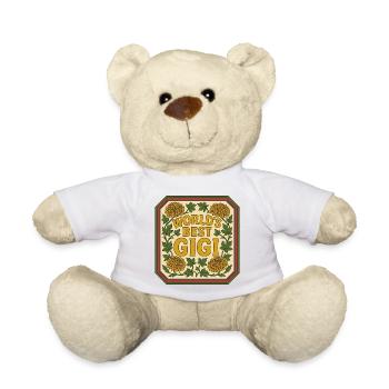 World's Best Gigi Vintage Floral - Teddy Bear - white - Front