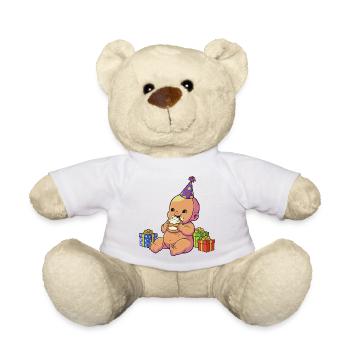 Bébé Cupcake d’anniversaire - Nounours - blanc - Devant