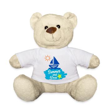 Été et Mer - Conception estivale - Nounours - blanc - Devant