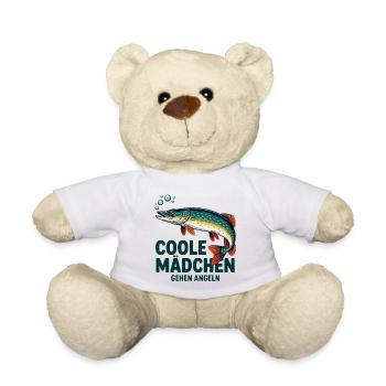 Coole Mädchen Angeln - Teddy - Weiß - Vorne
