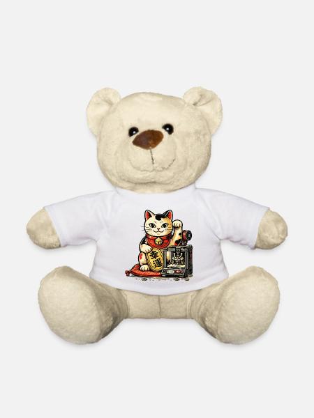 Lucky Maker Cat – The lucky cat of the Créates - Teddy Bear - white