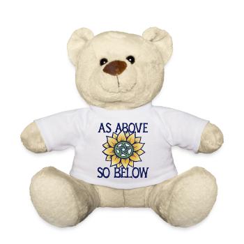 Sunflower Pentagram Above Below - Teddy Bear - white - Front