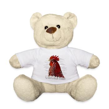Chicken Fans - - Rooster - ChickenDaddy - Teddy Bear - white - Front
