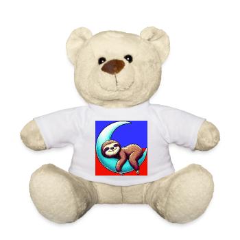 La paresse dort sur la Lune - Nounours - blanc - Devant