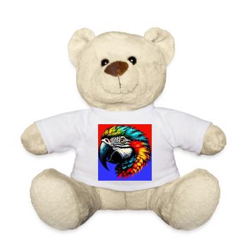 Papagei - Teddy - Weiß - Vorne