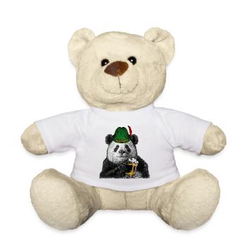 Bavarian Beer Fest Panda Bear Alpine Hat Graphic - Teddy - Weiß - Vorne