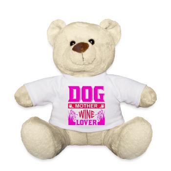 Chemise de maman de chien amoureuse du vin - Nounours - blanc - Devant