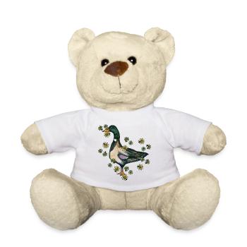 Florales Entenblütenporträt - Teddy - Weiß - Vorne