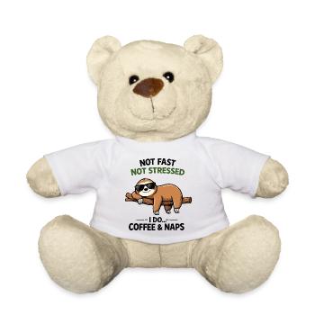 Chill Sloth Coffee & Naps - Teddy Bear - white - Front