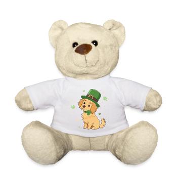 Lucky Irish Puppy - Teddy Bear - white - Front