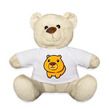 Chubby Bear Mascot Illustration - Teddy Bear - white - Front
