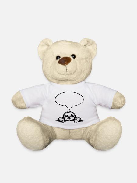 Faultier_mit_Denkblase - Teddy - Weiß