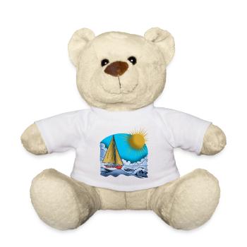 Planeurs au bord de la mer 2 - Nounours - blanc - Devant