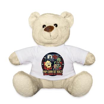 Popcorn Horror Film Lustiger Vergleich - Teddy - Weiß - Vorne