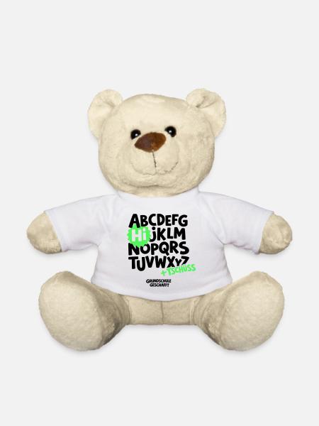 Grundschule Abschluss Shirt ABC - Teddy - Weiß