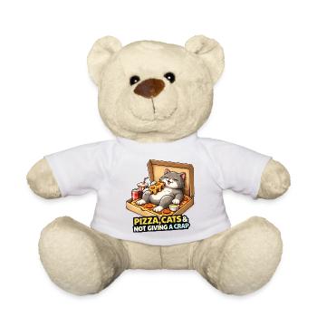 Pizza Cats Attitude - Teddy Bear - white - Front