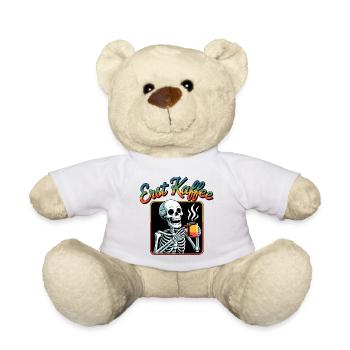 Erst Kaffee Skelett - Teddy - Weiß - Vorne