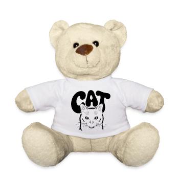 Logo du chat pour les arrière-plans clairs - Nounours - blanc - Devant