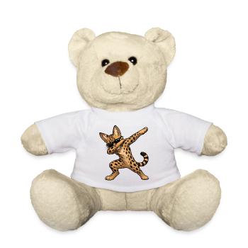 Dabbing Savannah Katze - Teddy - Weiß - Vorne