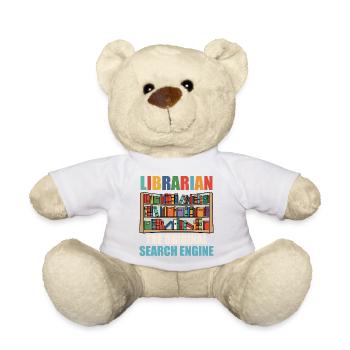 Librarian Book Reading Library Bookaholic Read - Teddy Bear - white - Front