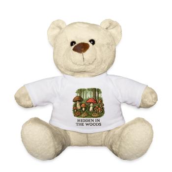 Hidden forest mushroom scenery - Teddy Bear - white - Front