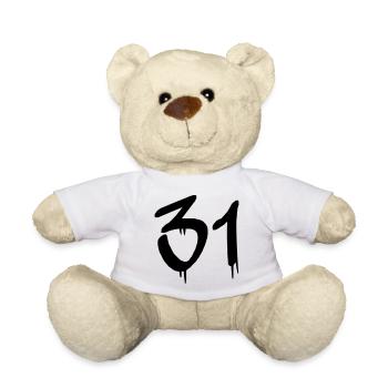 31 - Teddy Bear - white - Front